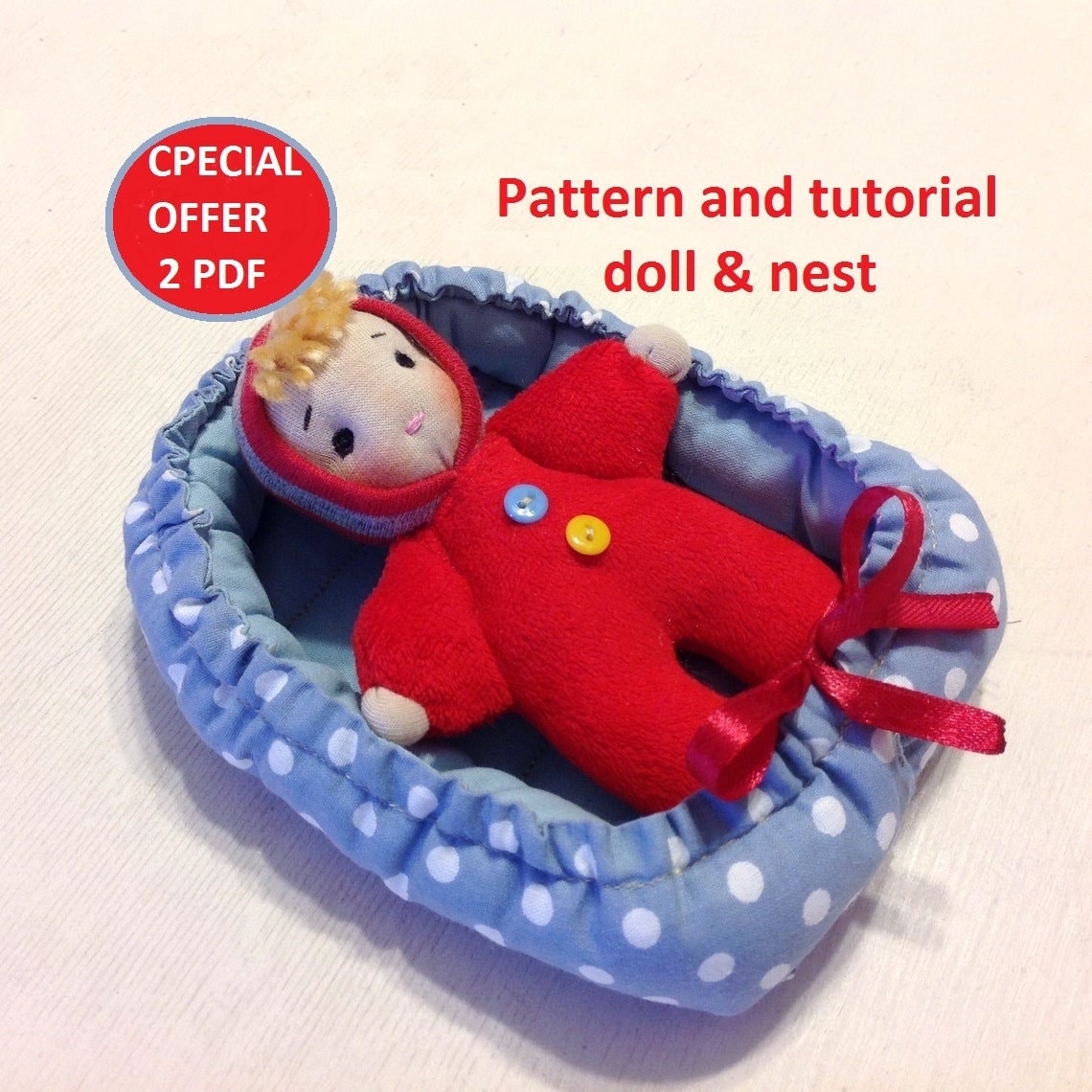 Tiny Doll in Sleeping Bag Sewing Pattern & Tutorial PDF Mini Etsy
