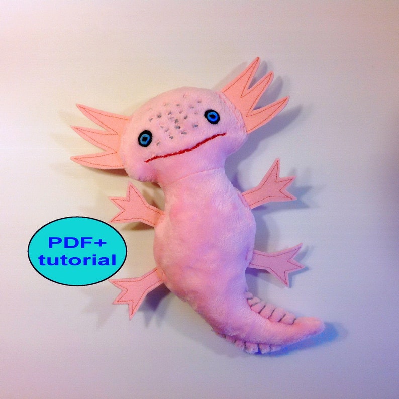 Axolotl plush sewing pattern and detailed instructions PDF | Etsy