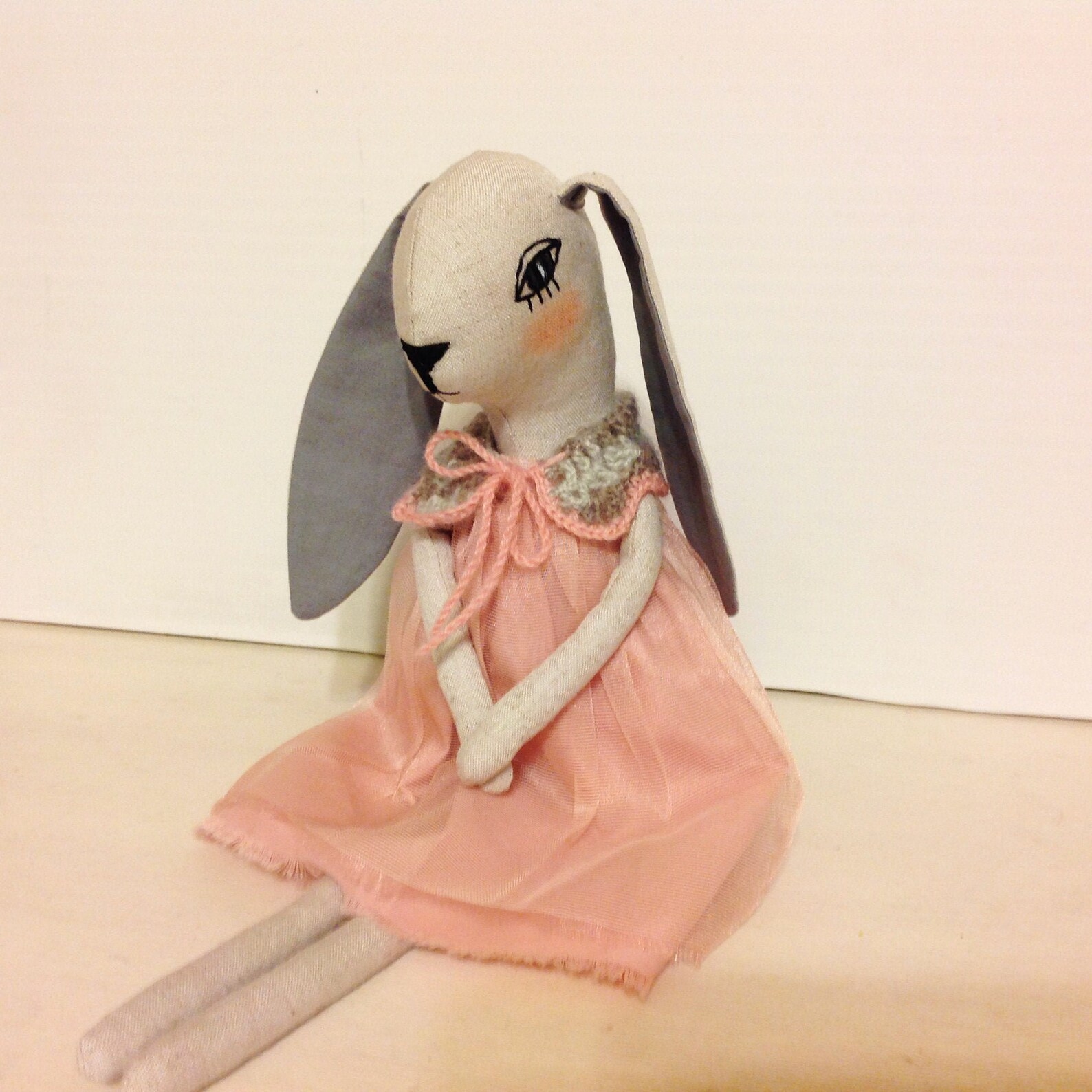 Bunny rag doll Bunny stuffed animal Plush rabbit hand made Etsy