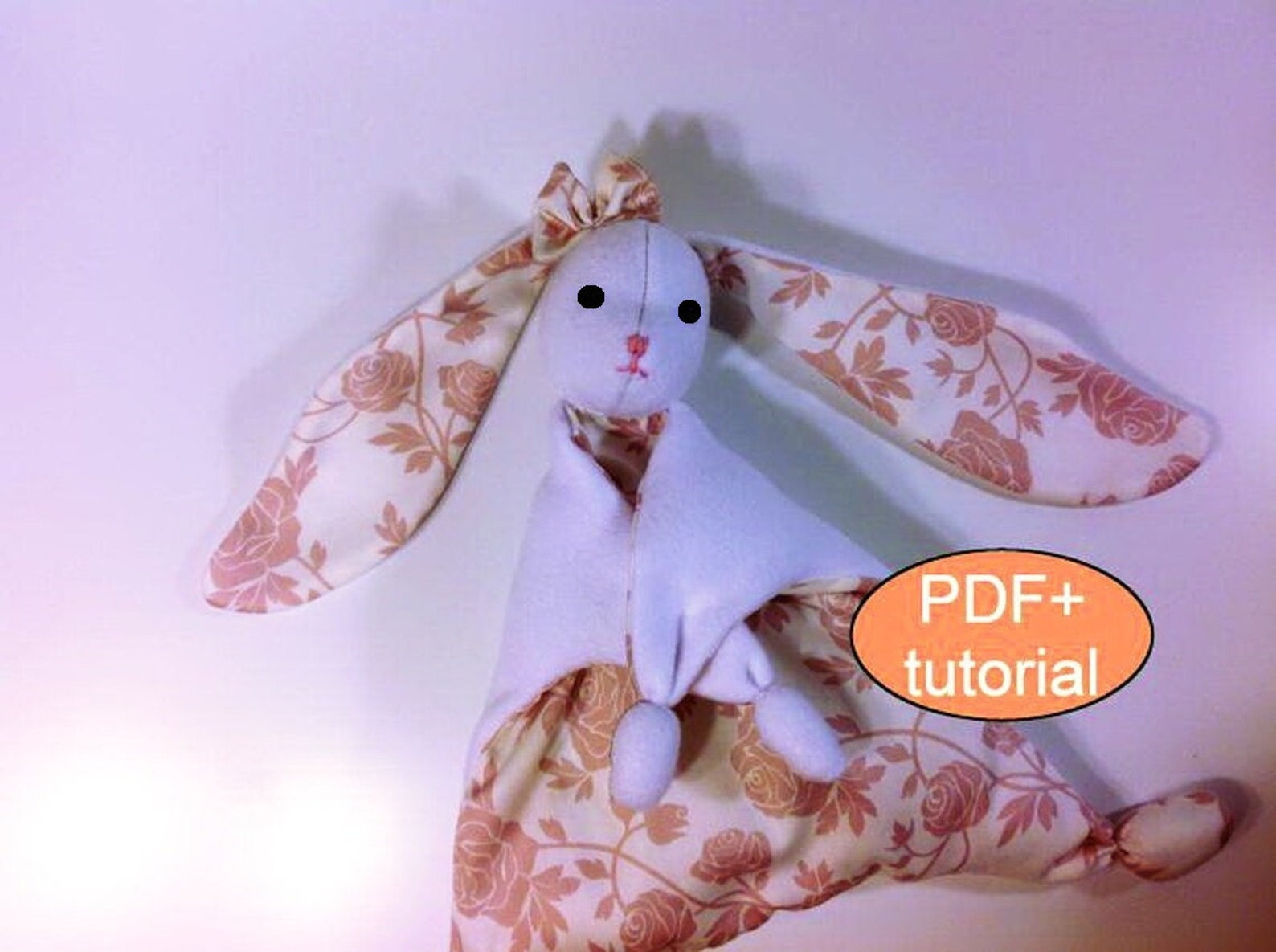 Bunny Lovey PDF Sewing Pattern Bunny Pattern Snuggle Bunny Etsy UK