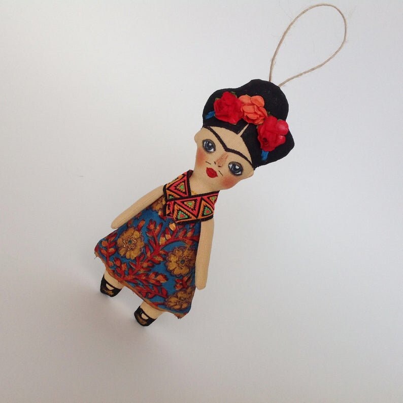 Mexican doll hand painted Art doll OOAK Rag doll Mexican Etsy