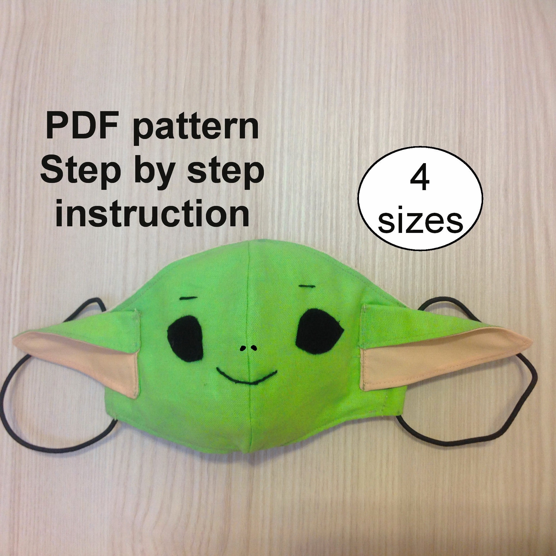 Face Mask Pattern PDF Washable Reusable 3D Face Mask Baby Etsy