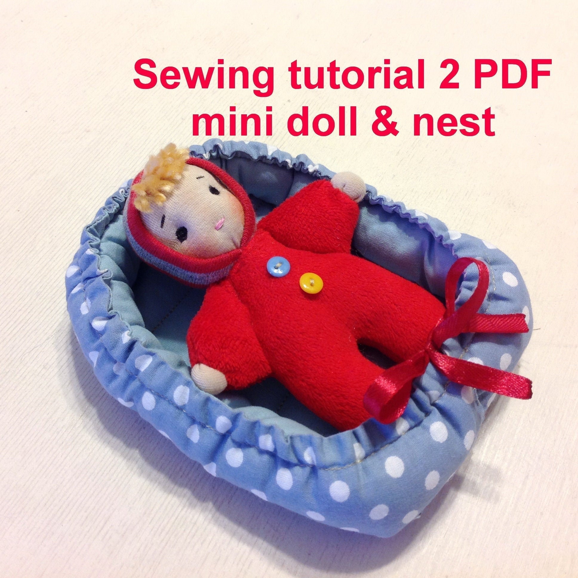 Tiny Doll in Sleeping Bag Sewing Pattern & Tutorial PDF Mini Etsy
