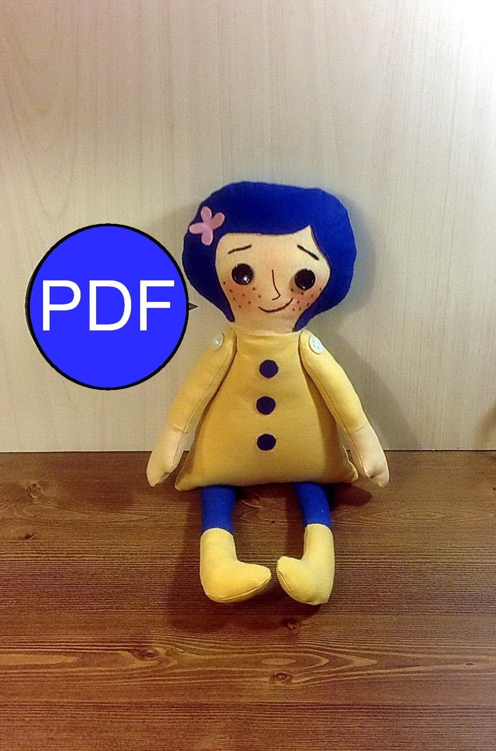 Coraline Doll Sewing Pattern & Tutorial PDF Rag Doll Pattern Etsy