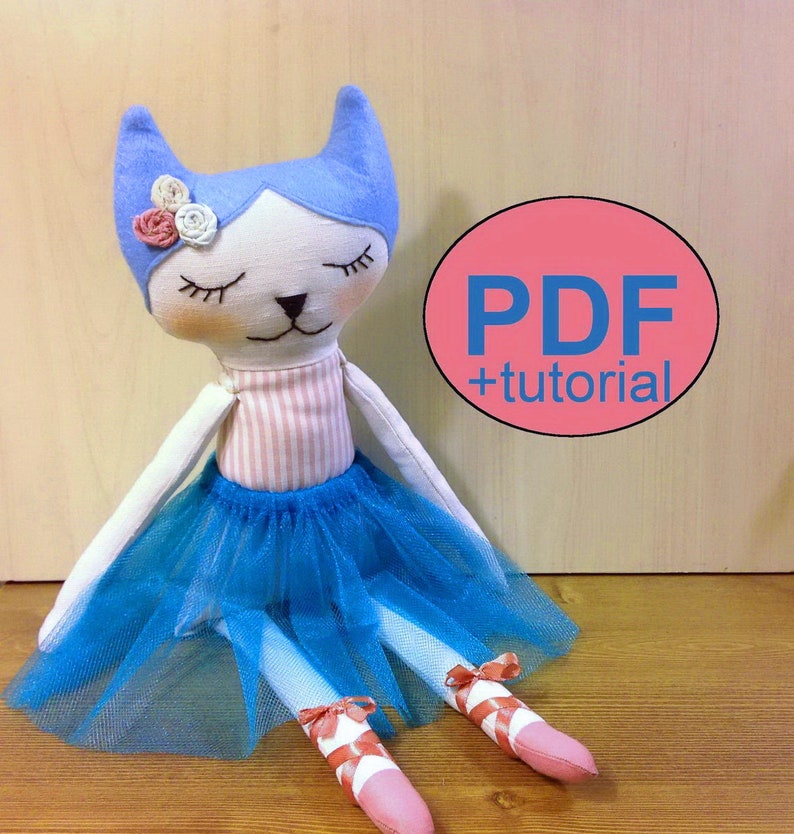 stuffed cat sewing pattern