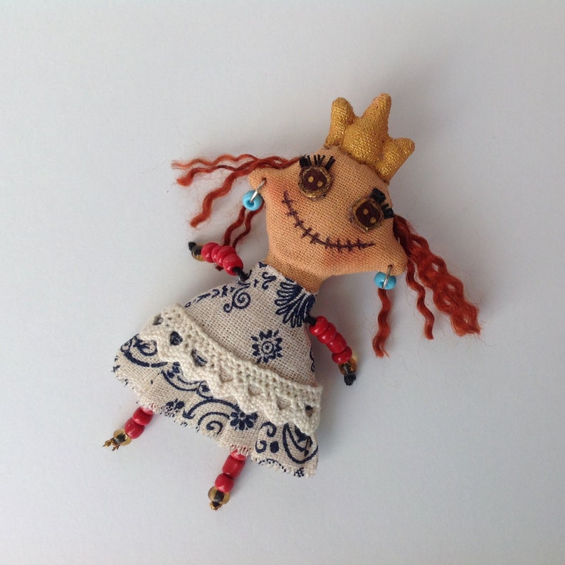 OOAK Art Doll brooch
