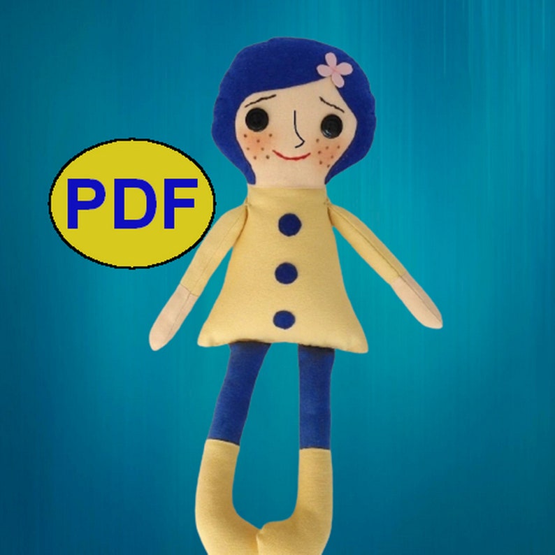 Coraline Doll Sewing Pattern & Tutorial PDF Rag Doll Pattern Etsy Coraline Doll Sewing Pattern & Tutorial PDF Rag Doll Pattern Etsy