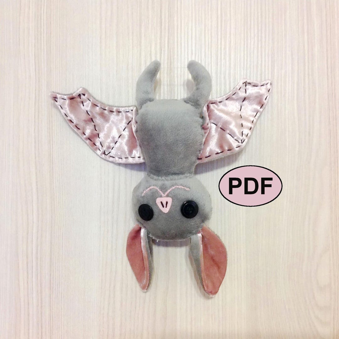 Bat Plush Sewing Pattern PDF – DIY Plushie Tutorial - Halloween Pattern ...