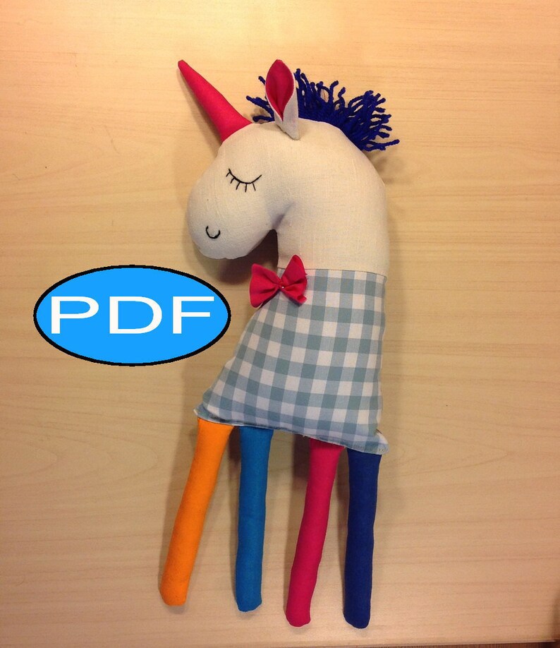 pdf stuffed unicorn sewing pattern tutorial diy unicorn baby etsy