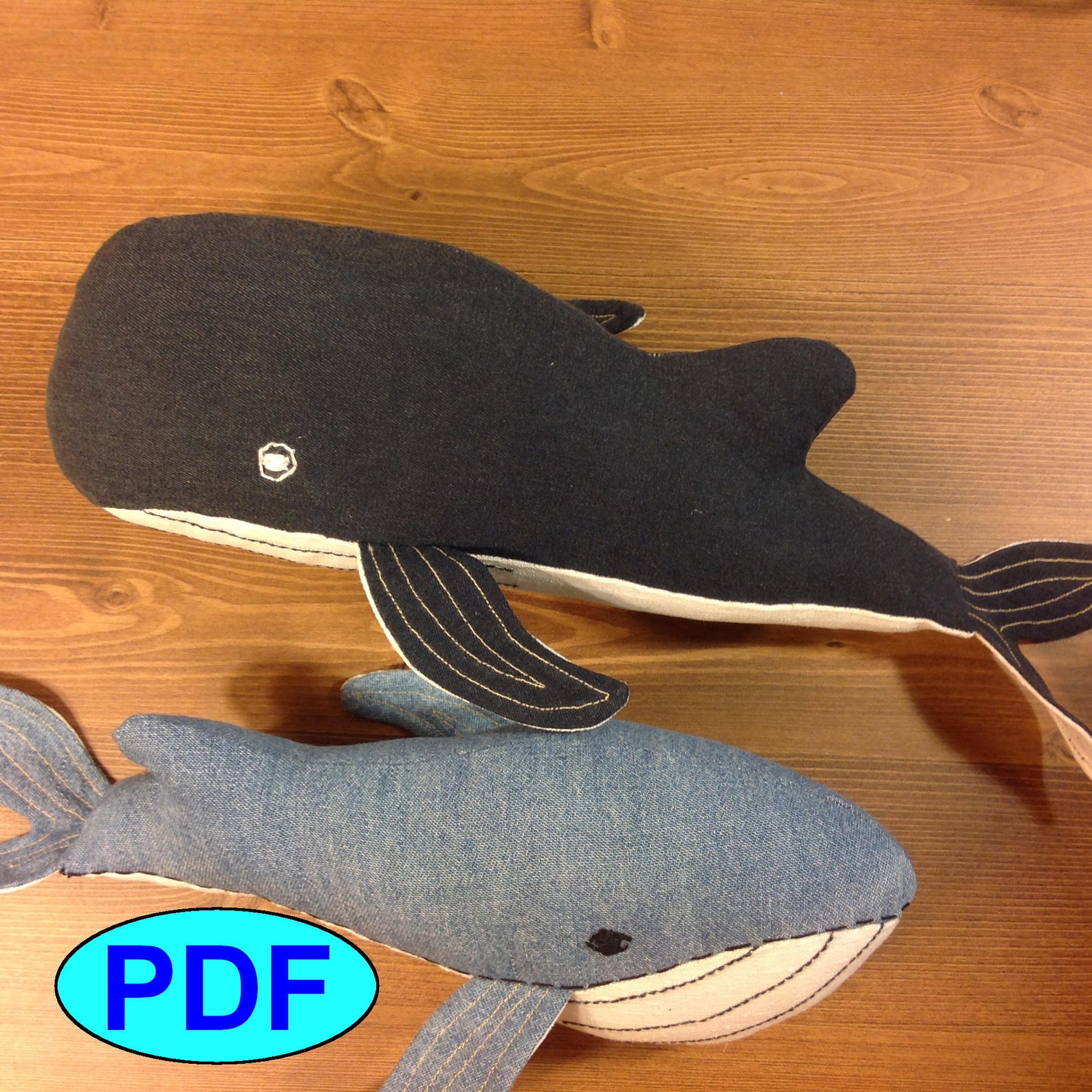 Whale Pattern DIY Stuffed Animal Pattern Sewing Pattern Soft Etsy