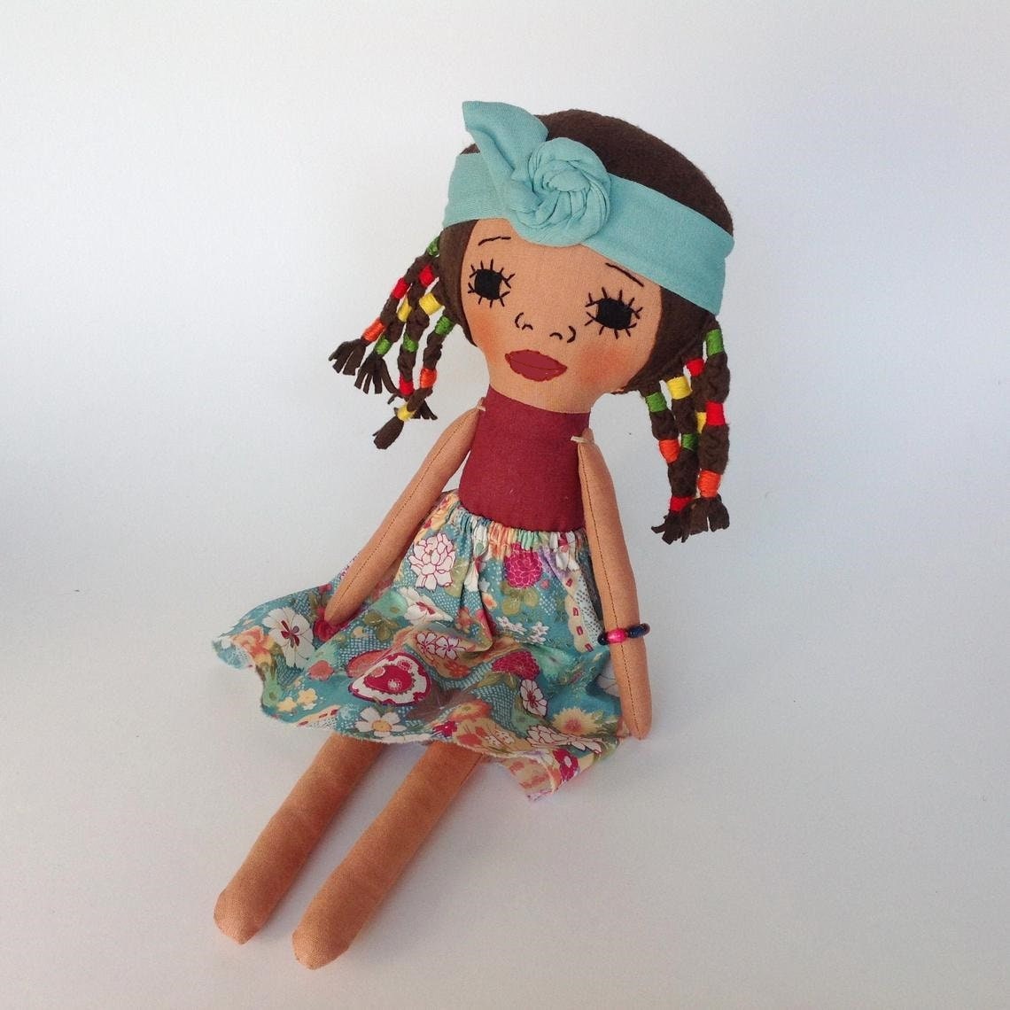 Dark skin doll Black rag doll African American Ragdoll Etsy