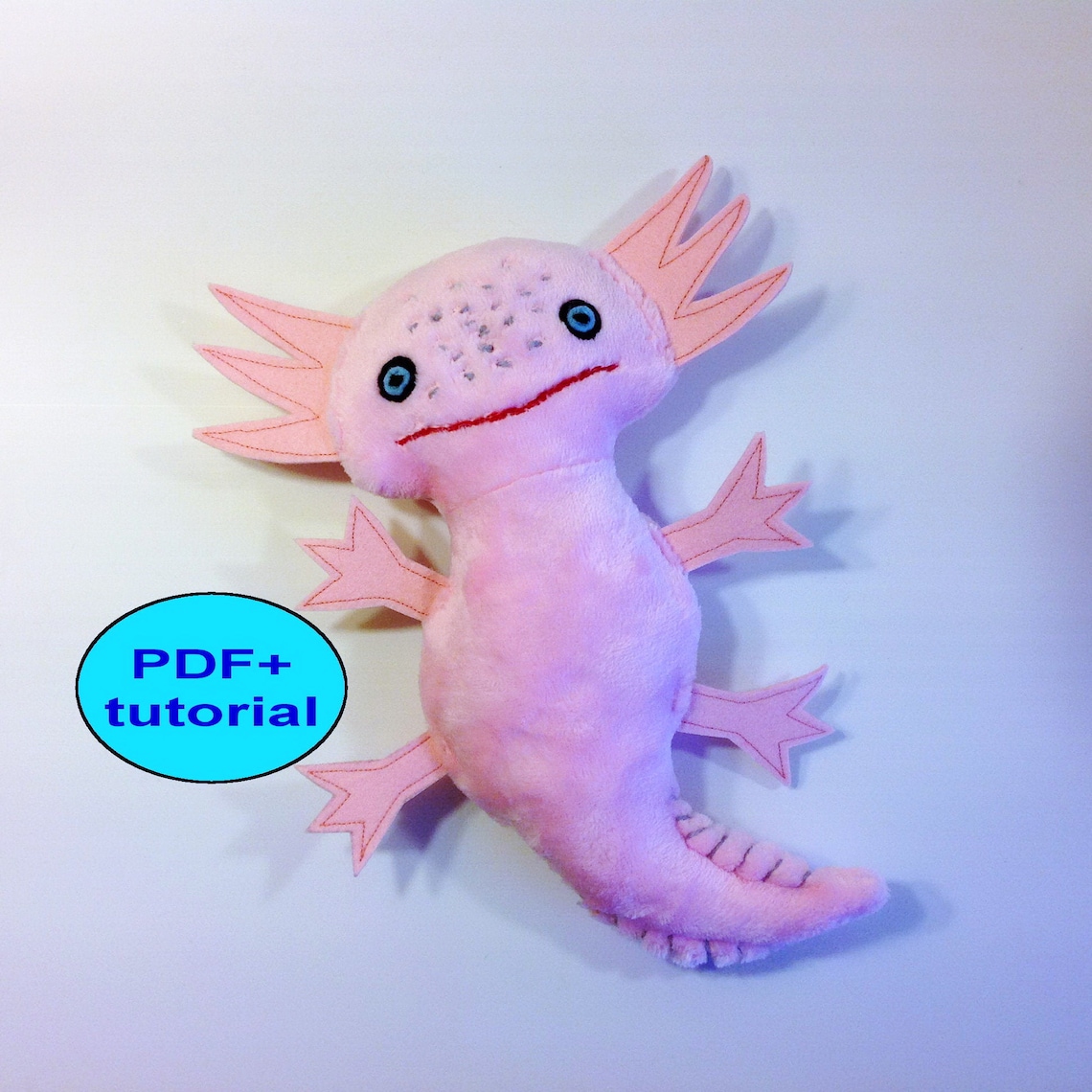 Axolotl plush pattern PDF Plushie pattern & Tutorial Etsy