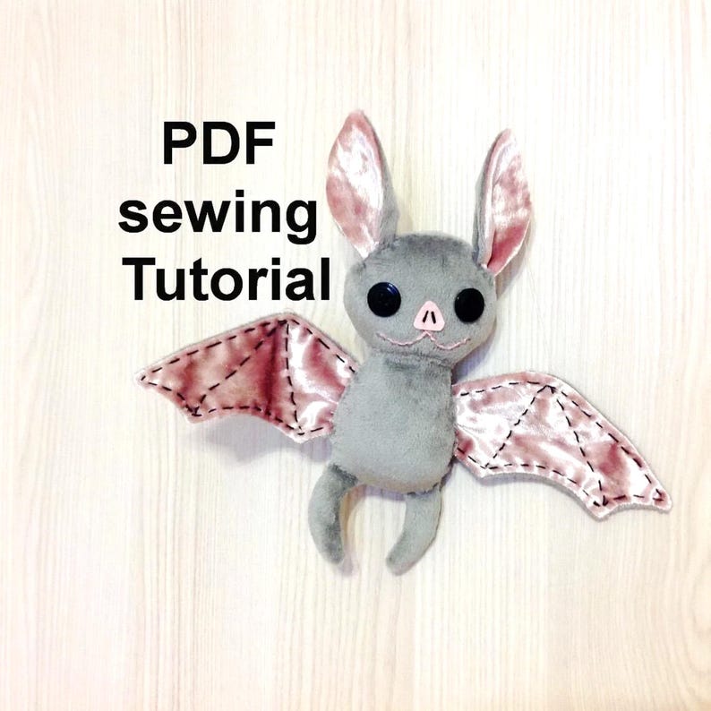 Bat Plush Sewing Pattern and Step-by-step Tutorial - PDF - Etsy