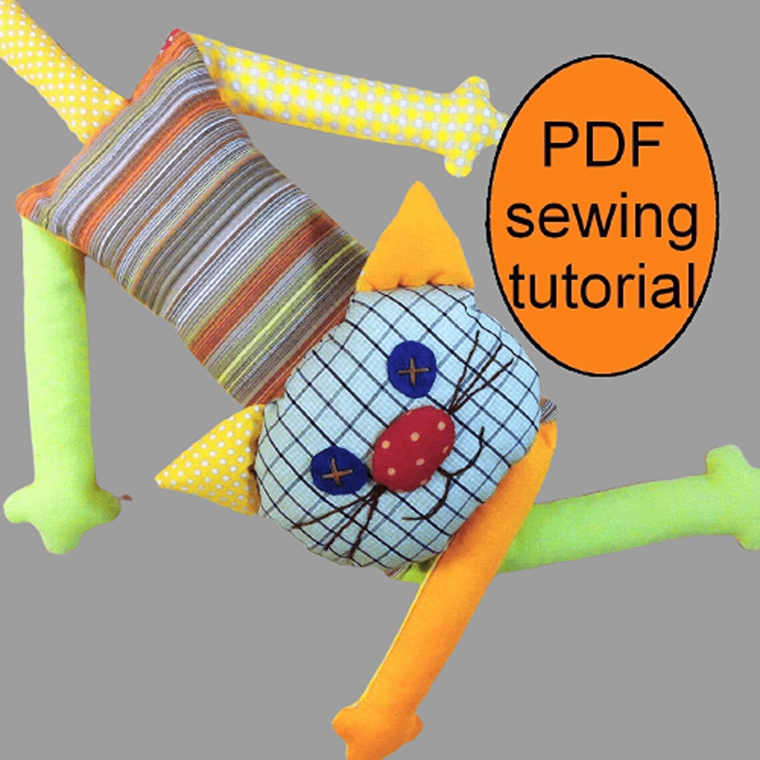 Cat Plush Pattern PDF Cat Sewing Pattern & Tutorial Cat Doll Pattern