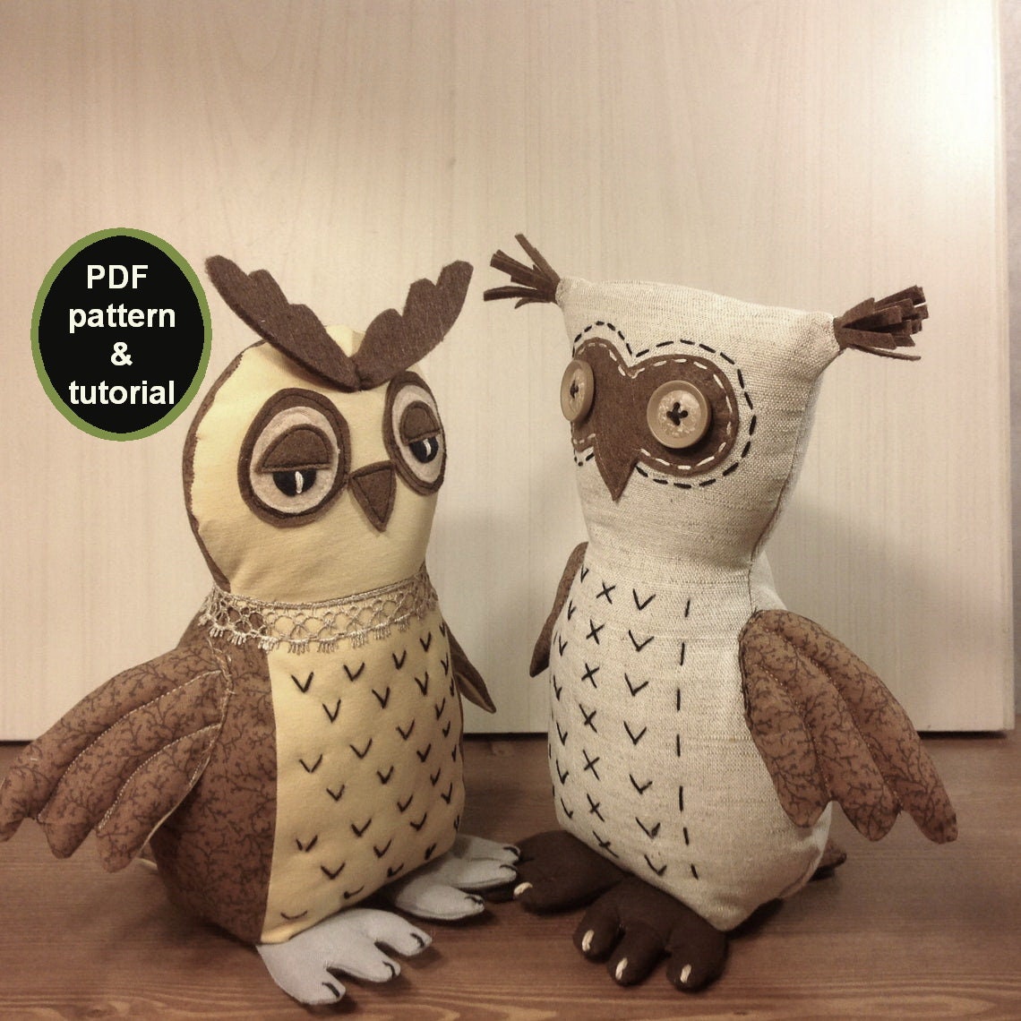 owl-plush-sewing-pattern-tutorial-pdf-stuffed-owl-pattern-etsy