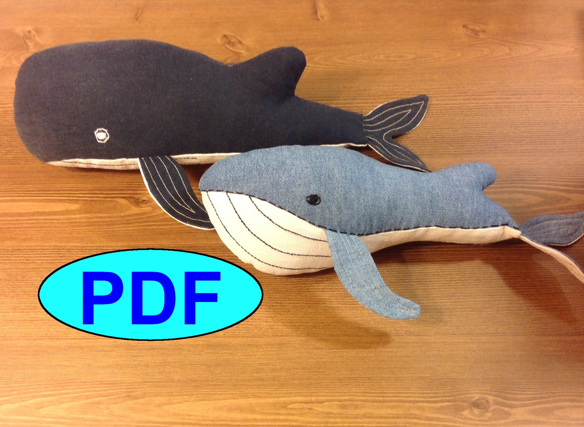 Whale Pattern DIY Stuffed Animal Pattern Sewing Pattern Soft Etsy UK