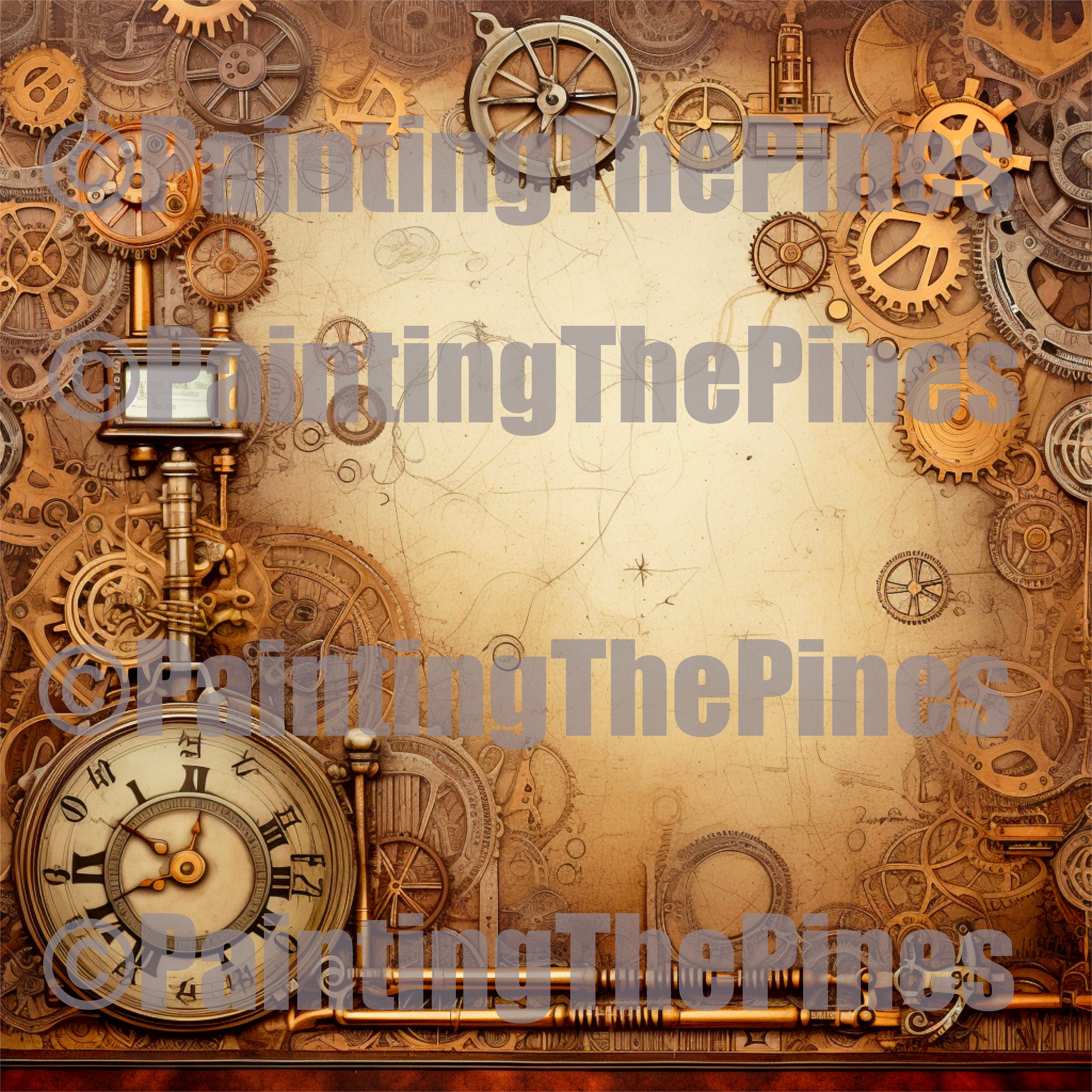 NEW Pack Instant Download Steam Punk Cog and Clocks II PNG | Time ...