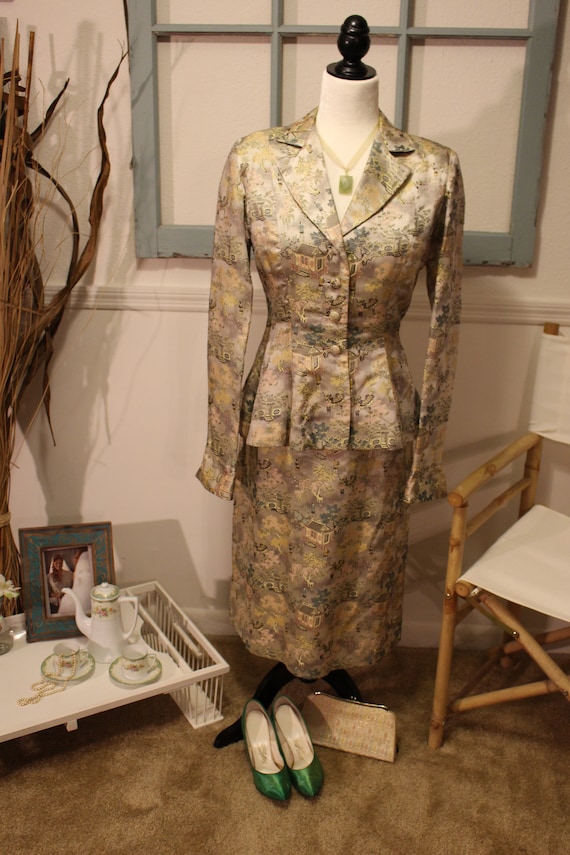 Gorgeous, 1950s, 1960s, Asian inspired dress with 