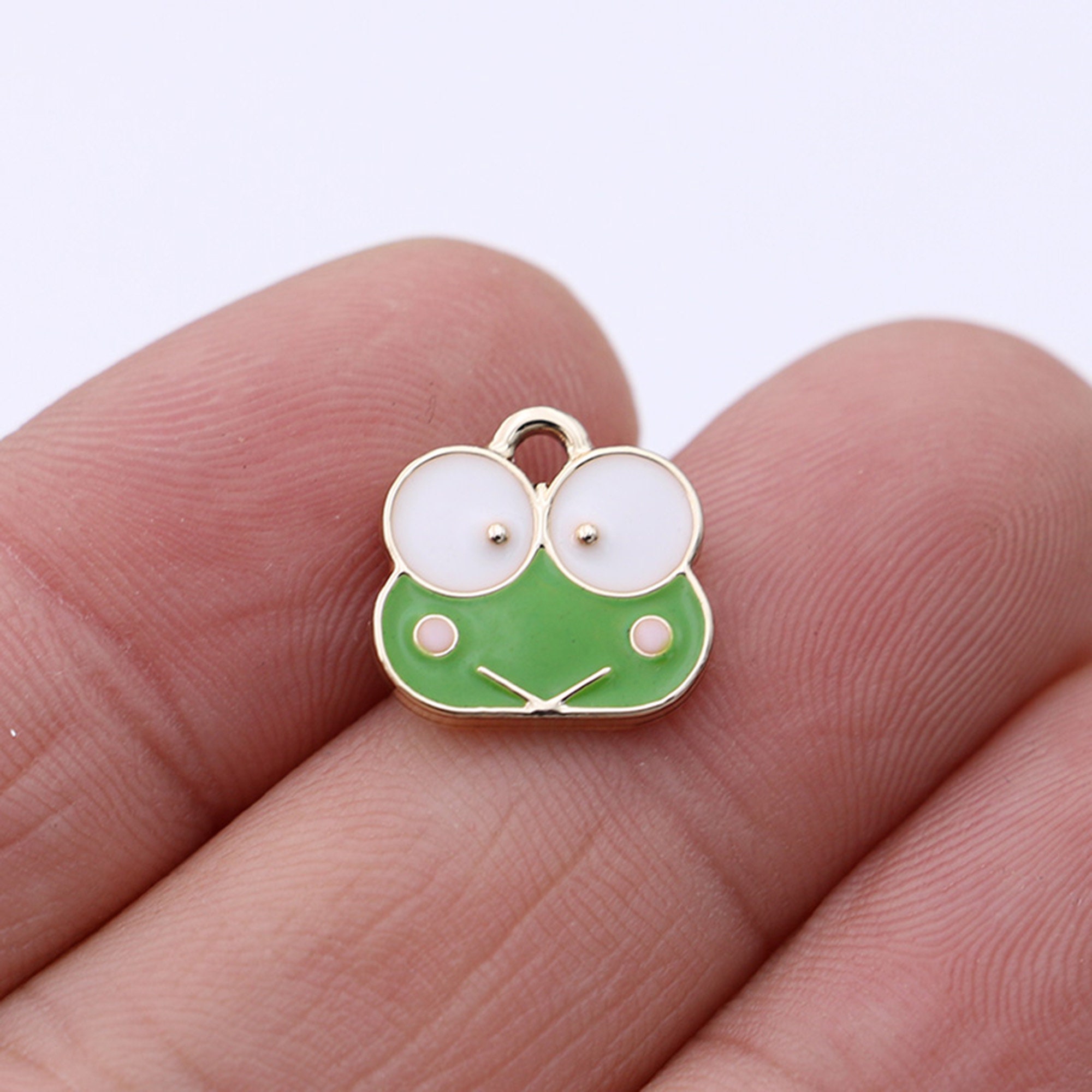 10PCS Gold Plated Enamel Frog Charms Pendant for Jewelry Etsy