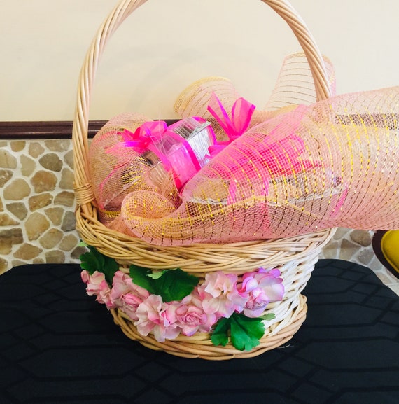 Rustic Floral Easter Basket Etsy