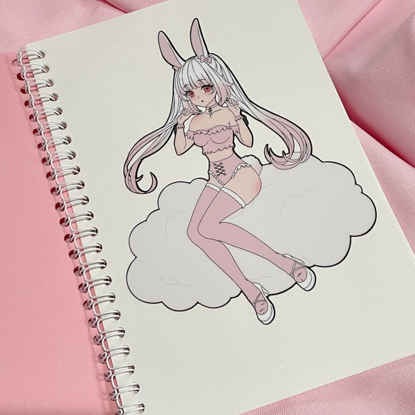 Anime Bunny Girl Sticker - Anime Vinyl Sticker - Bunny girl sticker - car sticker - pink sticker