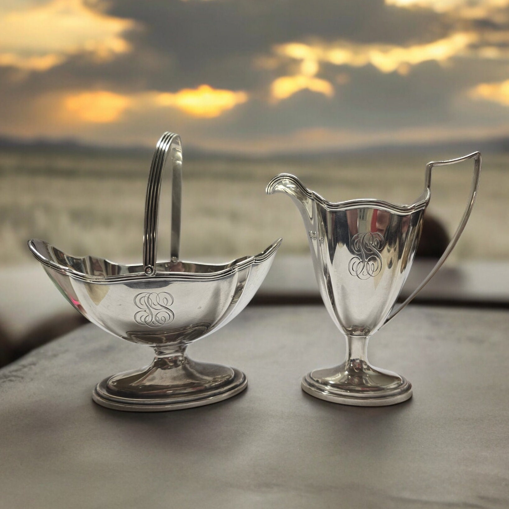 セール商品が満載 Gorham Sterling Silver Sugar and Creamer - Etsy 工芸品
