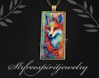 Mooie Fox ketting, Spirit Animal, Boho, Natuurlijk, Red Fox, Vossen, Fox kunst, Dieren, Vrije Geest Sieraden, dieren in het wild, Natuur, Bos