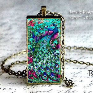 Peacock Necklace, Peacocks, Exotic Birds, photo glass jewelry, Nautre, Favorite birds, Peacock Feathers, Peacock Gift for women