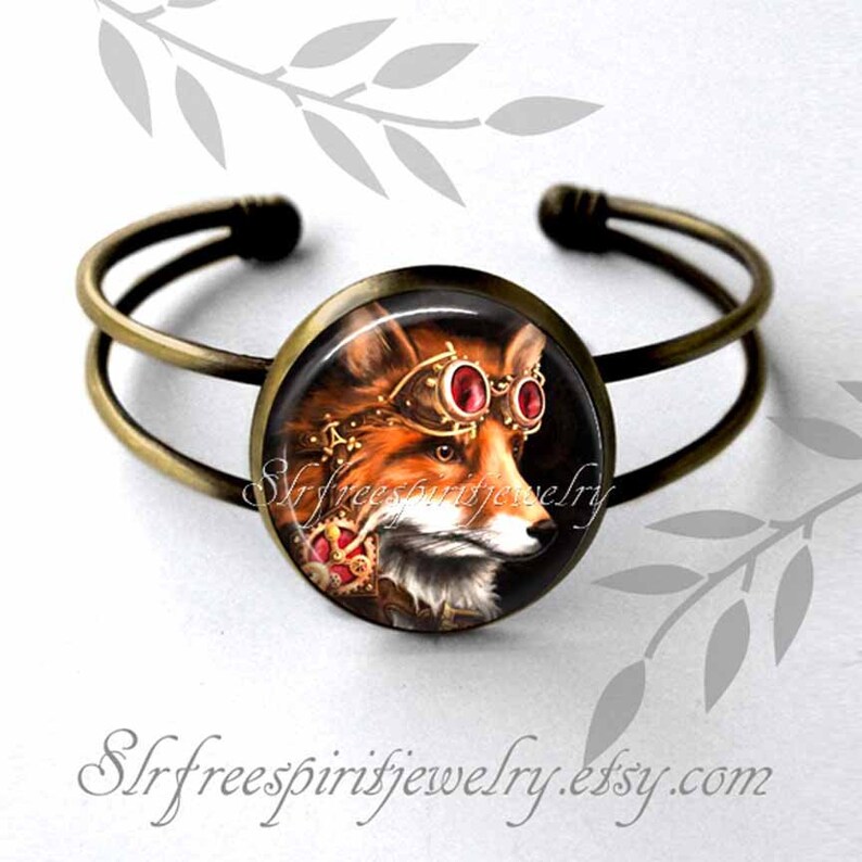 Fox Bracelet Steampunk Fox Fox Bracelets Red Fox Photo Etsy