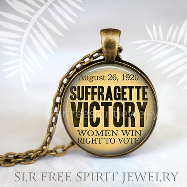 Suffragette Victory Earrings, Women's History,  Votes for Women, Politics, Women's movement, Photo Image Jewelry