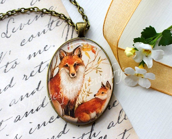 Fox Necklace Red Fox Photo Image Jewelry Foxes Fox Art