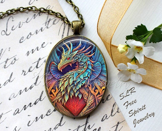 Dragon Art Jewelry Medieval Fantasy Animals Dragons Heart Red