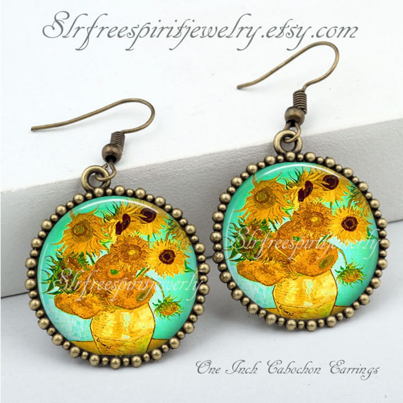 Van Gogh Sunflowers Jewelry Van Gogh Cuff Bracelet Etsy