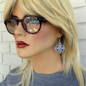Pro Choice Earrings, Pro Choice Jewelry, Keep Abortion Legal Earrings, Feminist jewelry, Women's Rights, Stop the GOP's War on Women, image 3