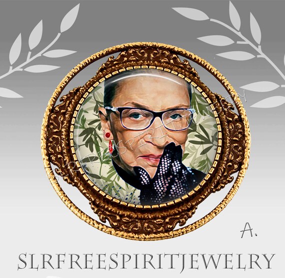 Ruth Bader Ginsburg RBG SCOTUS Artistic RBG Brooch Women s Rights Feminist Jewelry Photo Jewelry Graphic Design Etsy