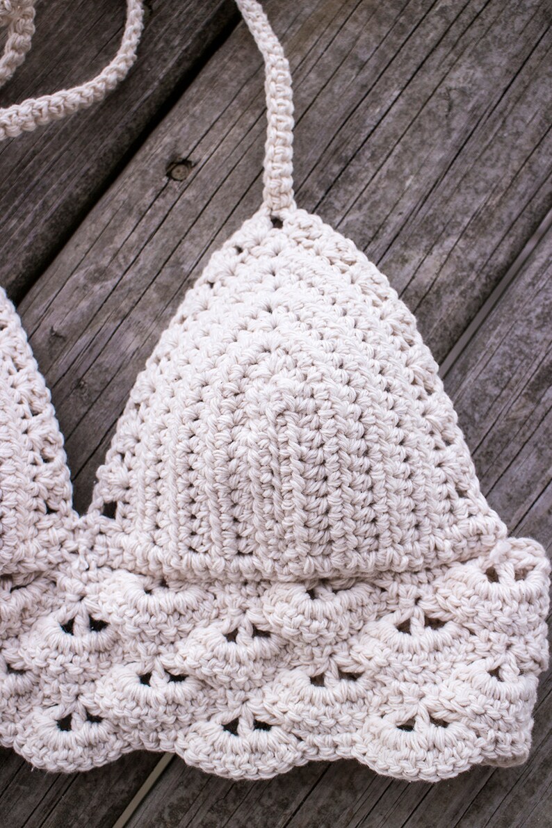 Debbie Crochet Bikini Crop Top Made to Order Etsy