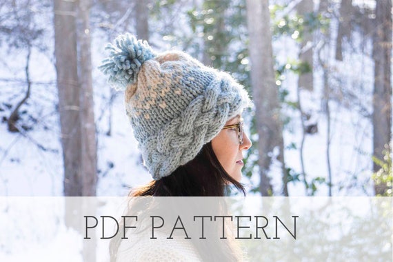 Elizabeth Chunky Knit Hat - PATTERN ONLY