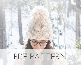 Bridgette Chunky Knit Hat - PATTERN ONLY