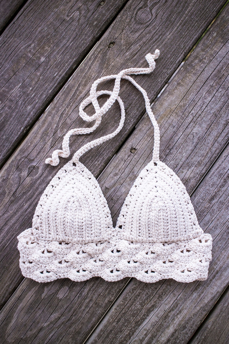 Debbie Crochet Bikini Crop Top Made to Order Etsy