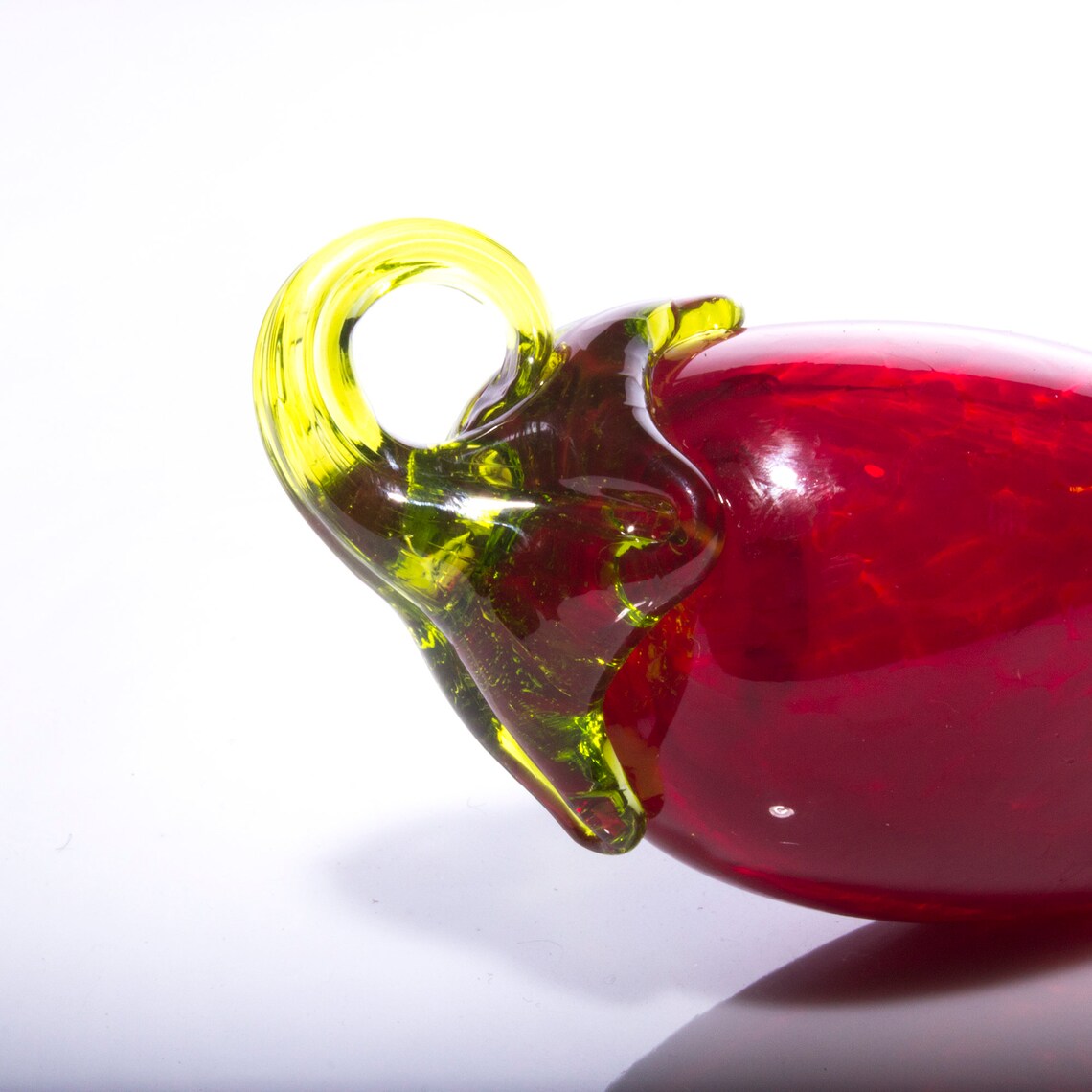 Blown Glass Chili Pepper Deep Red Hand Blown Glassware Etsy