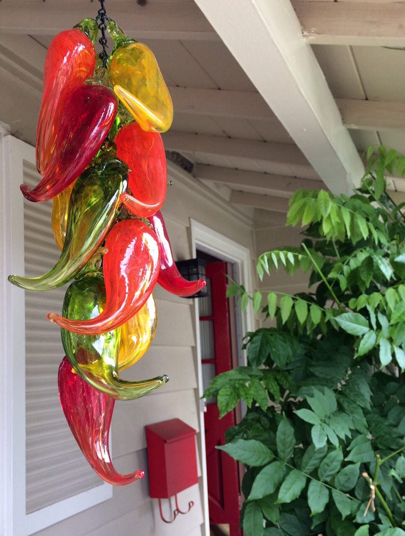 Blown Glass Chili Pepper Chili Pepper Hand Blown Glassware Etsy