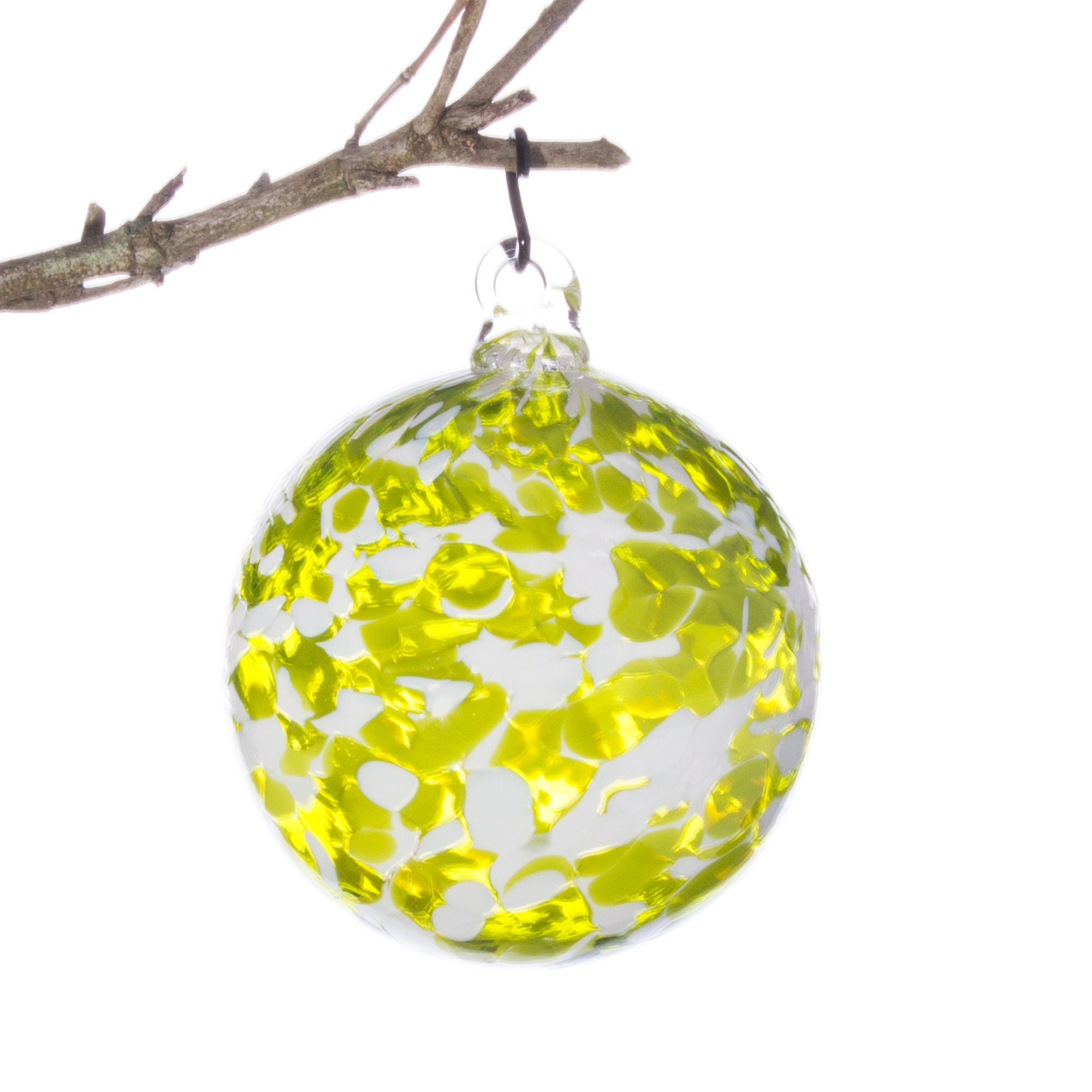 Blown Glass Ornament Lime Green buy 3 get one free Etsy