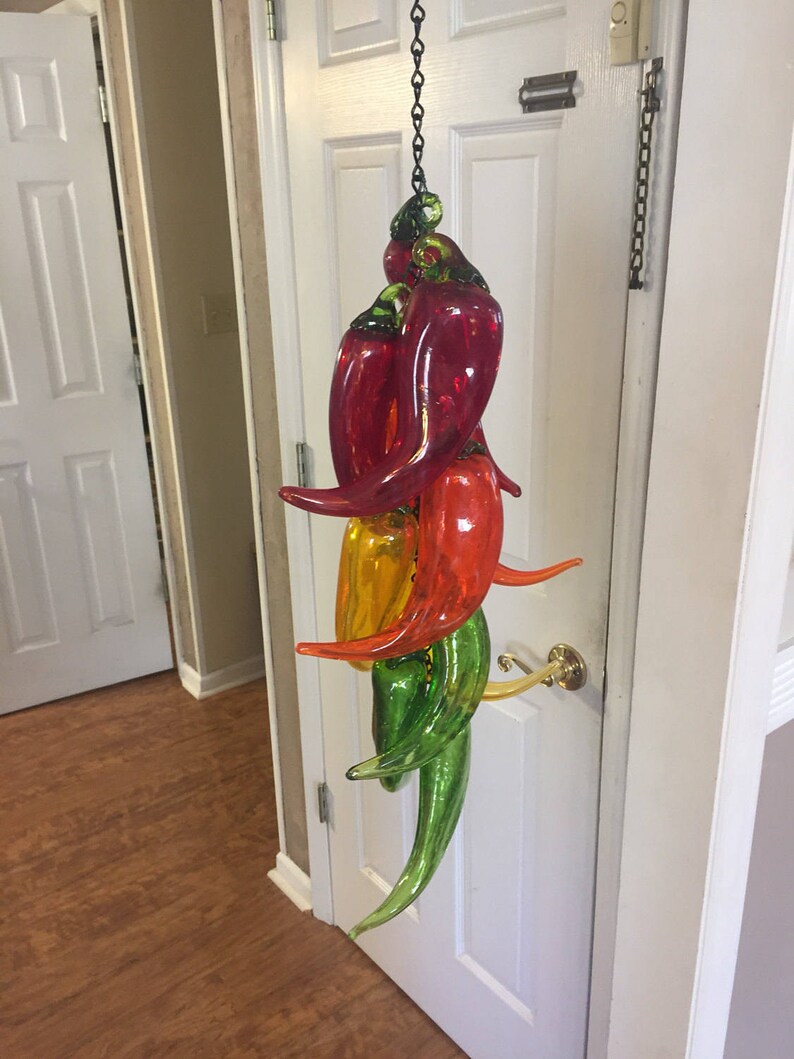 Blown Glass Chili Pepper Chili Pepper Hand Blown Glassware Etsy