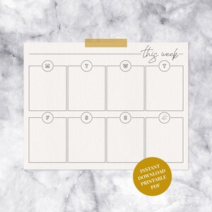 Weekly Calendar Planner Printable PDF