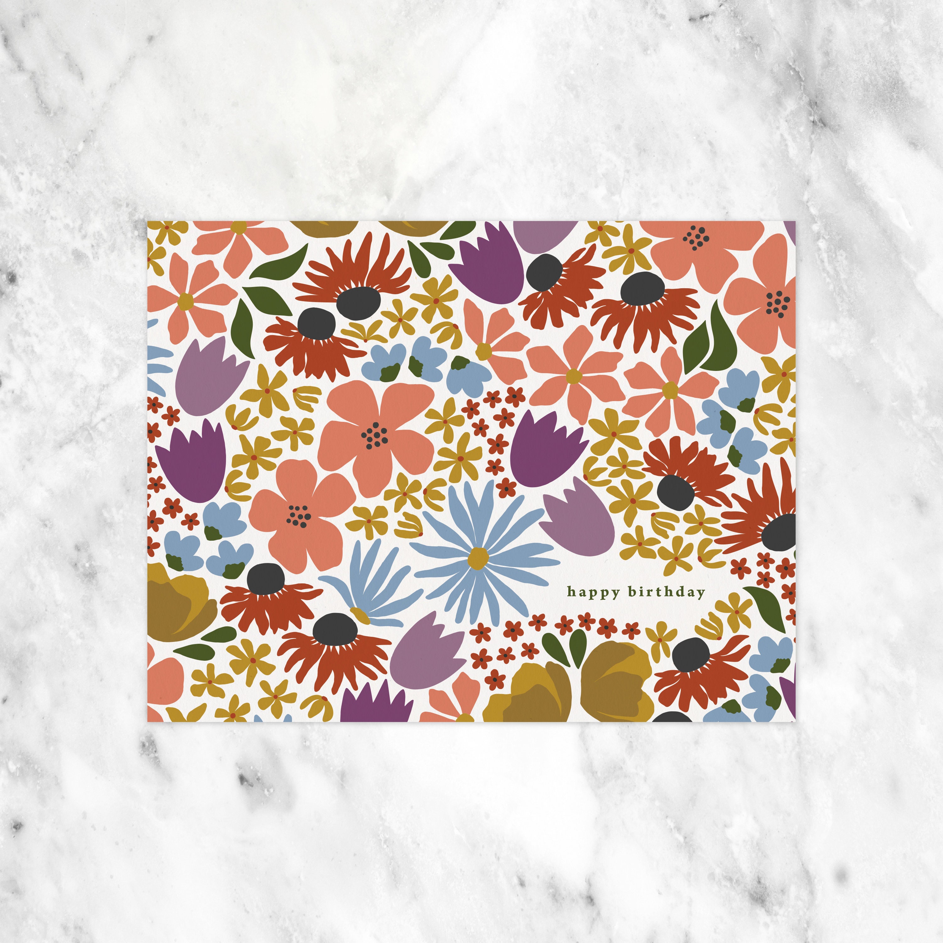 Floral Printable Birthday Card Instant Download - Etsy