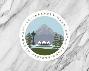 Seattle graphic logo vinyl sticker
