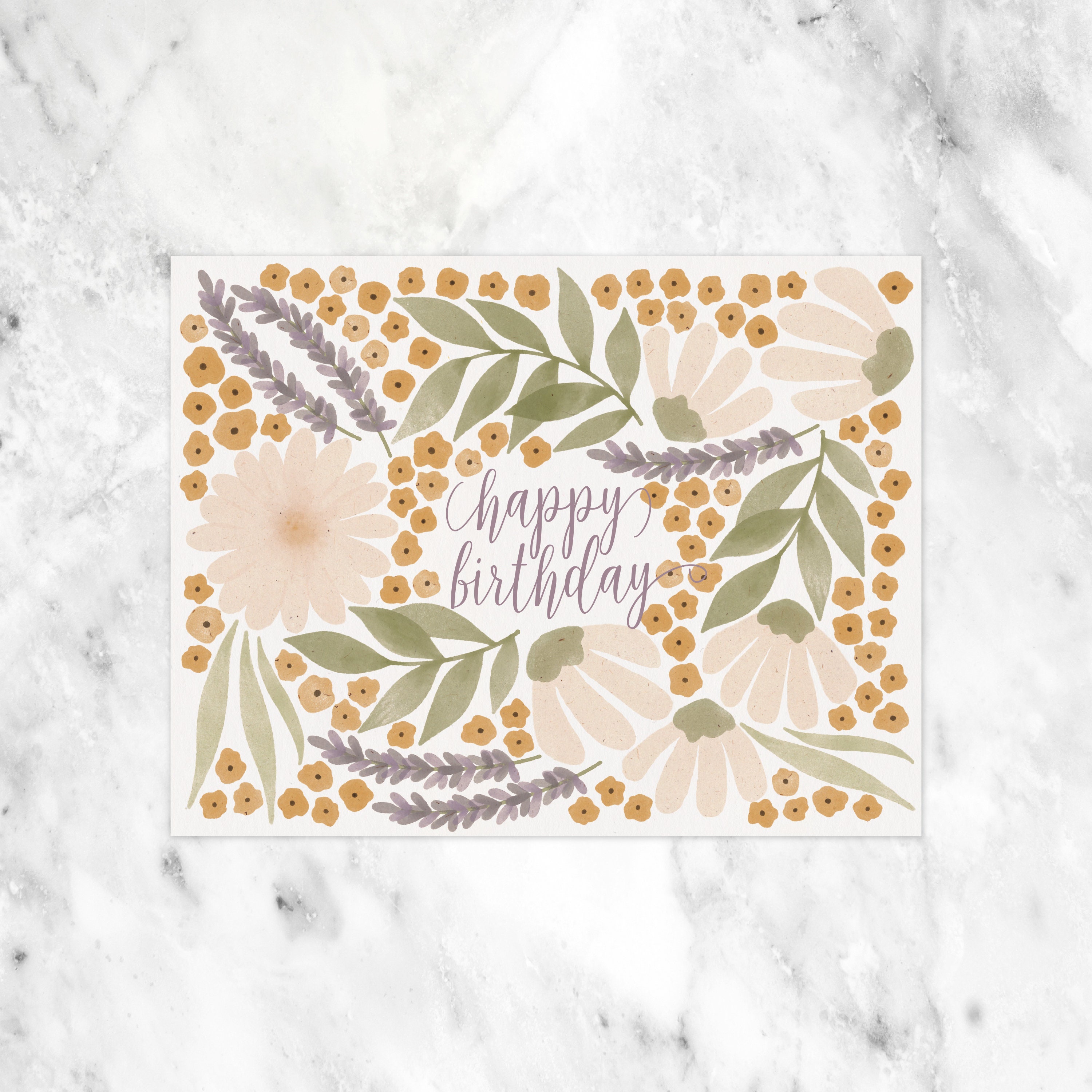 Watercolor Floral Printable Birthday Card Instant Download - Etsy