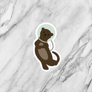 Otter Space Astronaut Vinyl Sticker