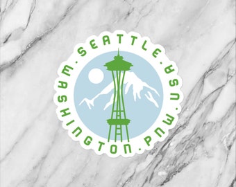 Adesivo in vinile con logo grafico Seattle Washington