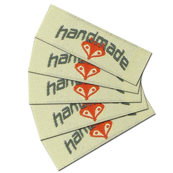 15 Handmade Etiketten Webetiketten Labels Handmade Stofflabel Stoffetiketten